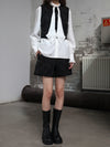 INTO THE EAST 25 Autumn/Winter Dark Jacquard Tassel Lace-Up Jacket/Vest/Shorts ITE-E1DGAW026BL20VE-HEI Vest (E1DGAW027BL20JK)